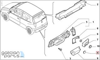 Pack 2 topes paragolpes interior tras. Fiat Punto