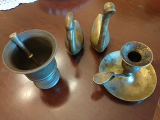 Set Oggettistica Vintage Ottone Massiccio