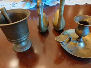 Set Oggettistica Vintage Ottone Massiccio