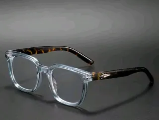 Gafas de pasta transparentes y carey graduadas