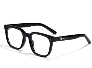 Gafas de pasta transparentes y carey graduadas