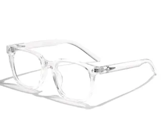 Gafas de pasta transparentes y carey graduadas