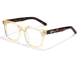 Gafas de pasta transparentes y carey graduadas