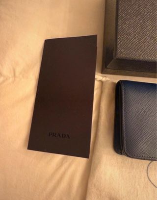 Bolso Prada Piel Saffiano Azul Marino