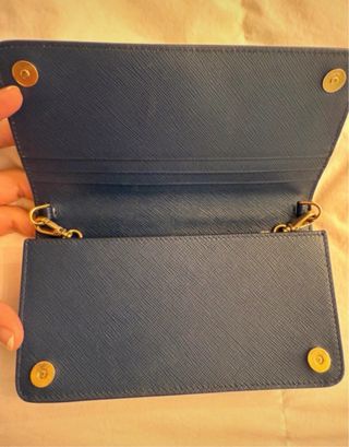 Bolso Prada Piel Saffiano Azul Marino
