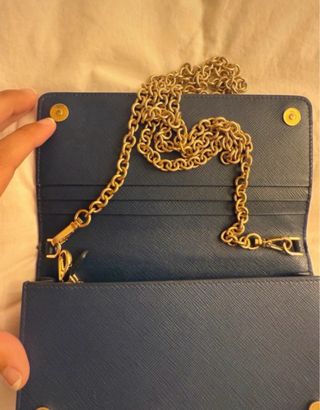 Bolso Prada Piel Saffiano Azul Marino