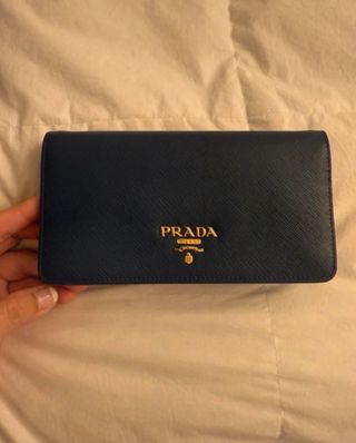 Bolso Prada Piel Saffiano Azul Marino