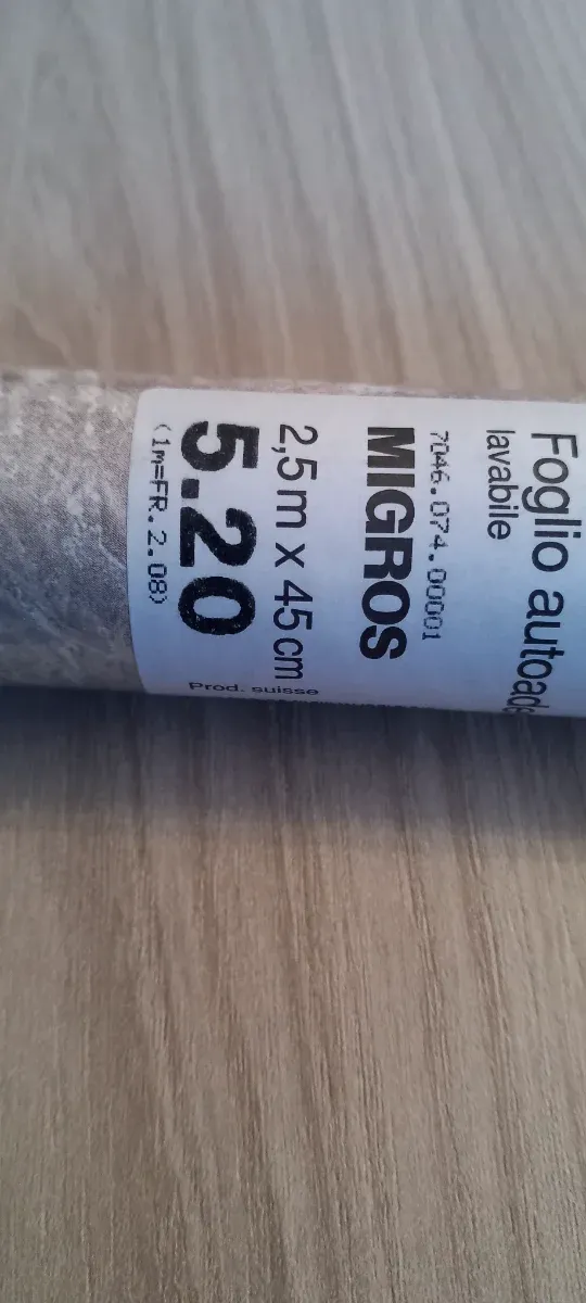Foglio autoadesivo Migros 2.5m x 45cm