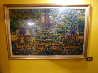 Quadro Naif Bali Originale 1988 PITT SOKI -tempera