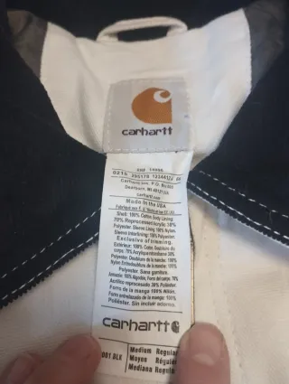 Chaqueta Carhartt Talla M Blanca y Negra