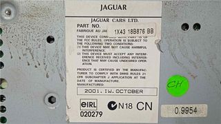 RADIO / CD JAGUAR X-TYPE (2001->) 3.0 V6 CLASSIC [3,0 LTR. - 169 KW V6 24V CAT]