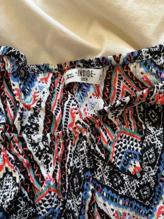 Blusa Crop Top Estampada Talla M