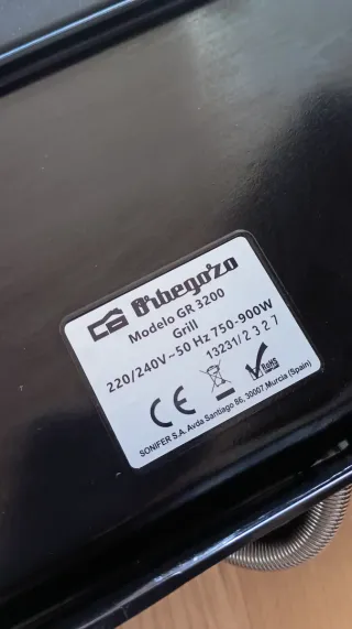 Tostadora Grill Orbegozo Gran Cheff