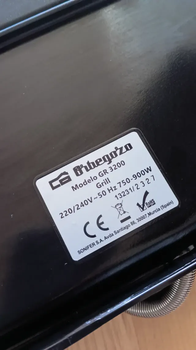 Tostadora Grill Orbegozo Gran Cheff