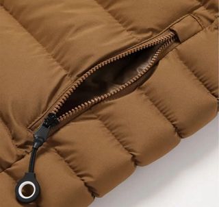 Gilet uomo S marrone sabbia con cappuccio