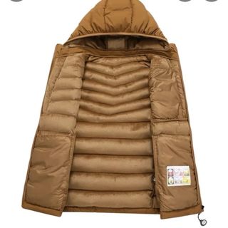 Gilet uomo S marrone sabbia con cappuccio