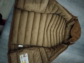 Gilet uomo S marrone sabbia con cappuccio