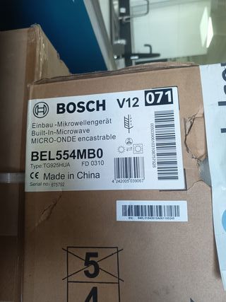 Microondas integrable Balay BEL554MB0