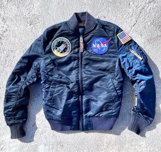 Chaqueta Bomber Alpha NASA Azul Marino