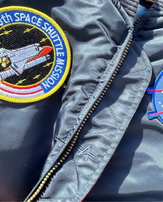 Chaqueta Bomber Alpha NASA Azul Marino