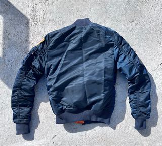 Chaqueta Bomber Alpha NASA Azul Marino
