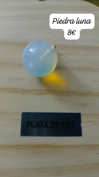 Colgante Plata Ley Piedra Negra y Blanca