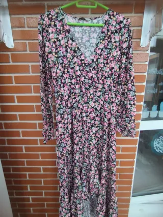 Vestido estampado flores mujer