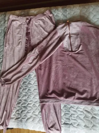Pijama Mujer Terciopelo Rosa