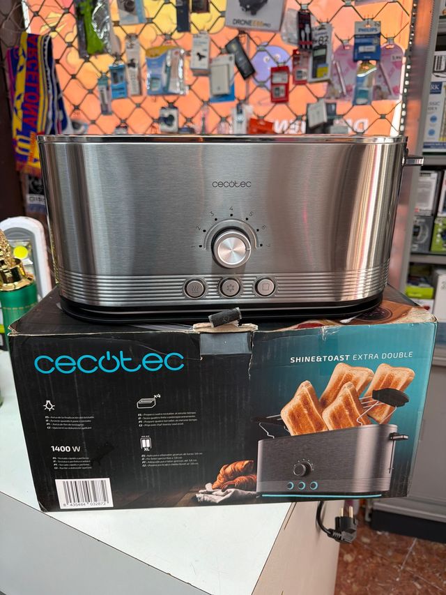 Cecotec Tostadora Acero Inoxidable Doble