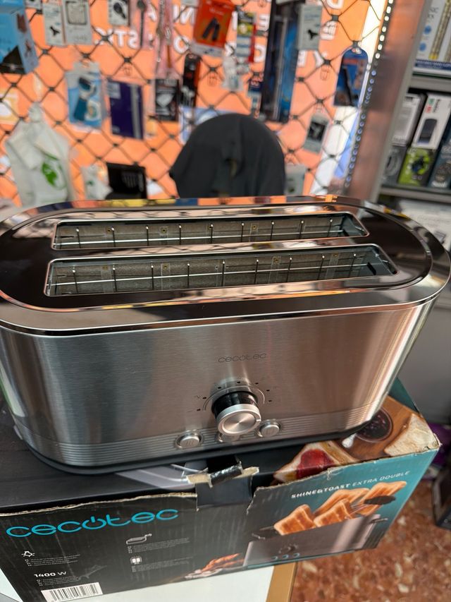 Cecotec Tostadora Acero Inoxidable Doble