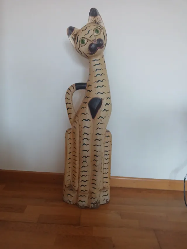 Gato Decorativo Madera