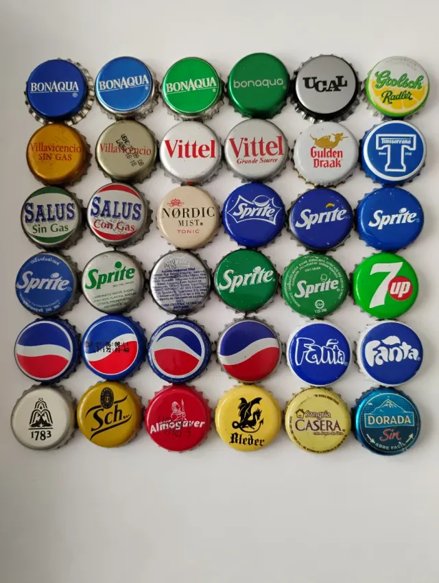 Lote de Chapas de Bebidas Variadas