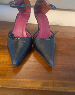 Zapatos Zara tacón pulsera negros