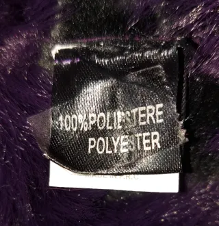 Guanti donna con pelliccia viola