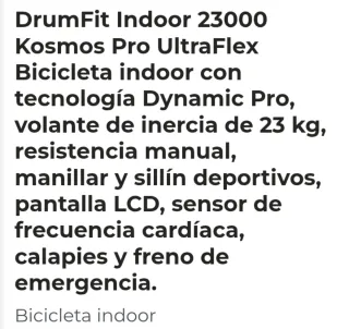 Bicicleta Estática Cecotec Drumfit 23000