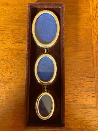 Portafoto 3 ovali blu