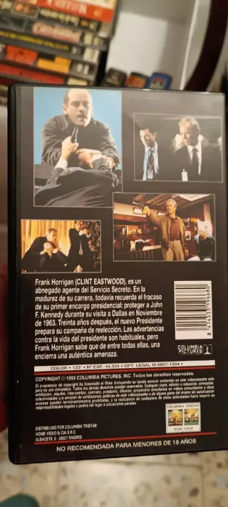 Película VHS En la Línea de Fuego