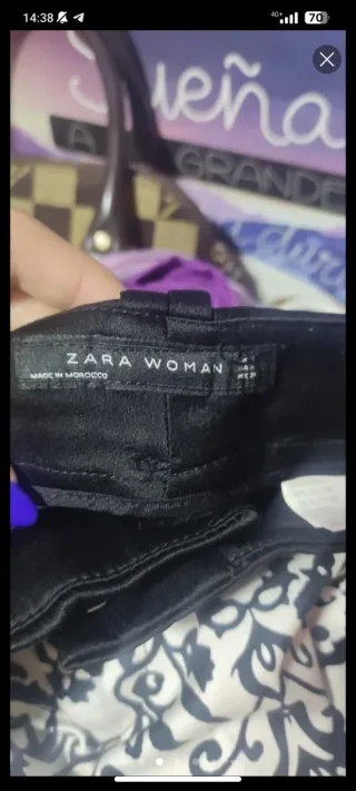 Pantalón de vestir Zara estampado blanco y negro