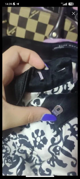 Pantalón de vestir Zara estampado blanco y negro