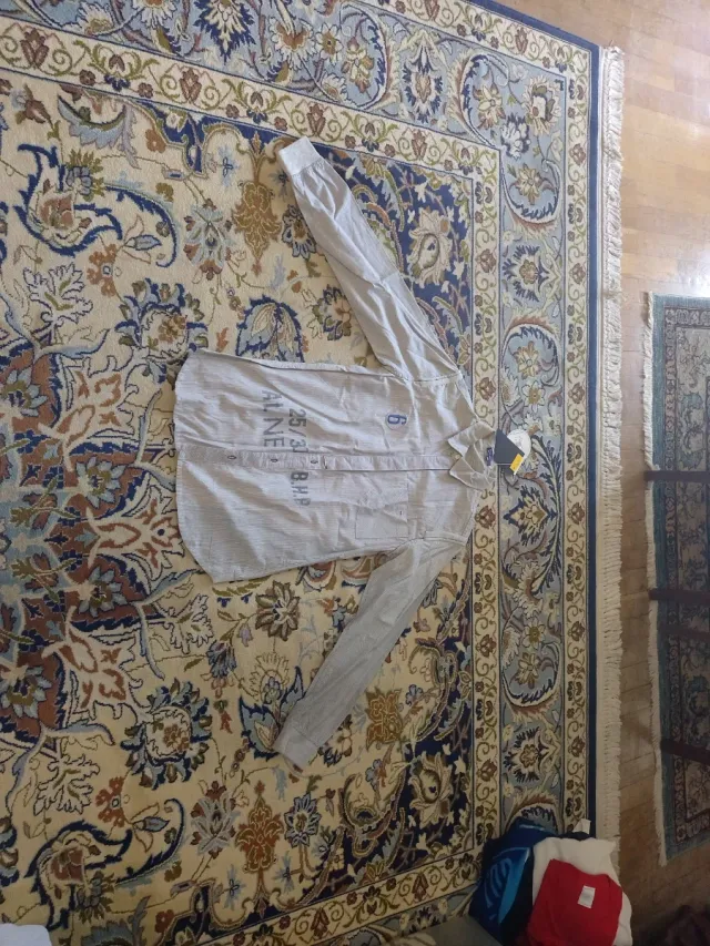 Camisa Nelblu Talla 16A Gris Azul Rayas