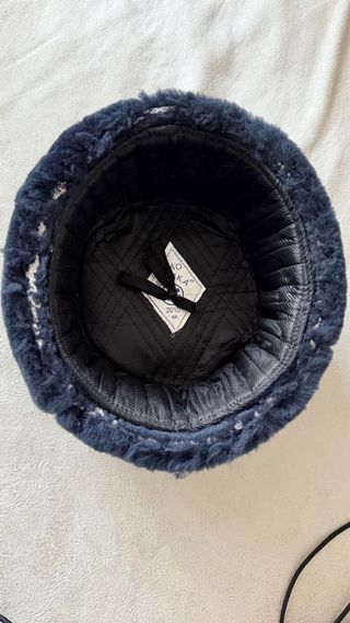 Gorro Ruso Ushanka Negro Azul talla 60