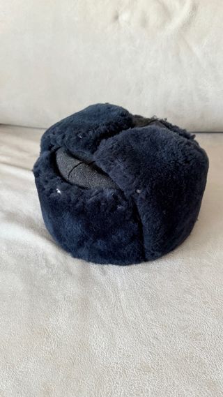 Gorro Ruso Ushanka Negro Azul talla 60