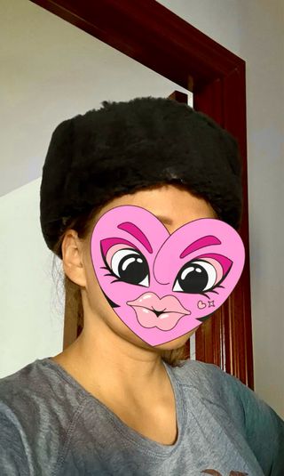 Gorro Ruso Ushanka Negro Azul talla 60