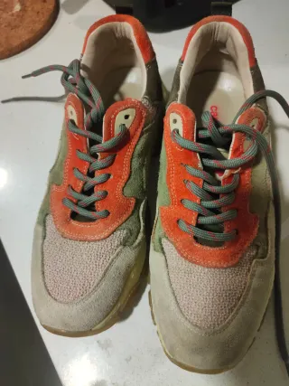 Zapatillas invierno verde y naranja