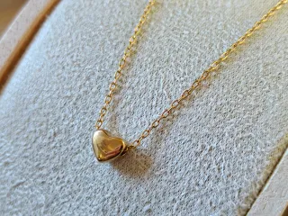 Collar Corazón Bañado en Oro 18K