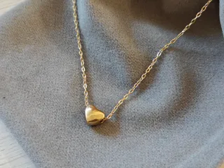 Collar Corazón Bañado en Oro 18K