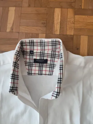 Camisa lisa de Hombre Algodón Blanca T-XXL