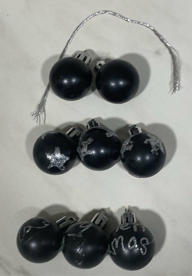 Mini Palline Natalizie Nere