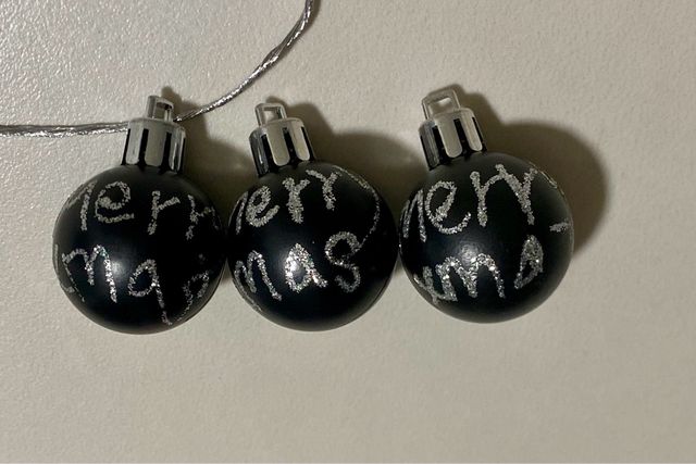 Mini Palline Natalizie Nere