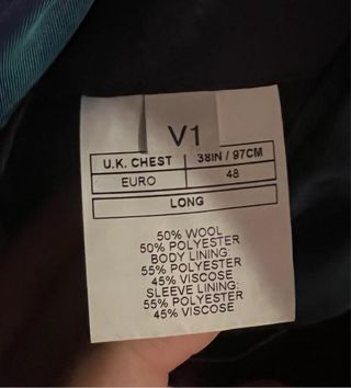 Traje DKNY a cuadros azul